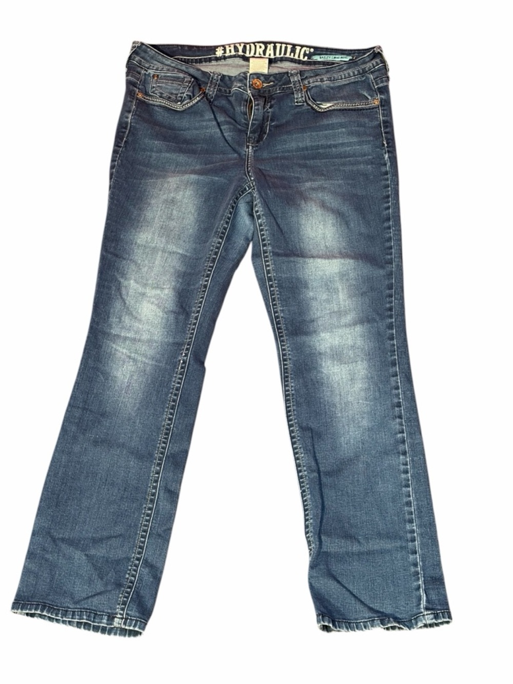 Hydraulic Flare Jeans Women’s Size 14W Faded Blue Stretch Denim